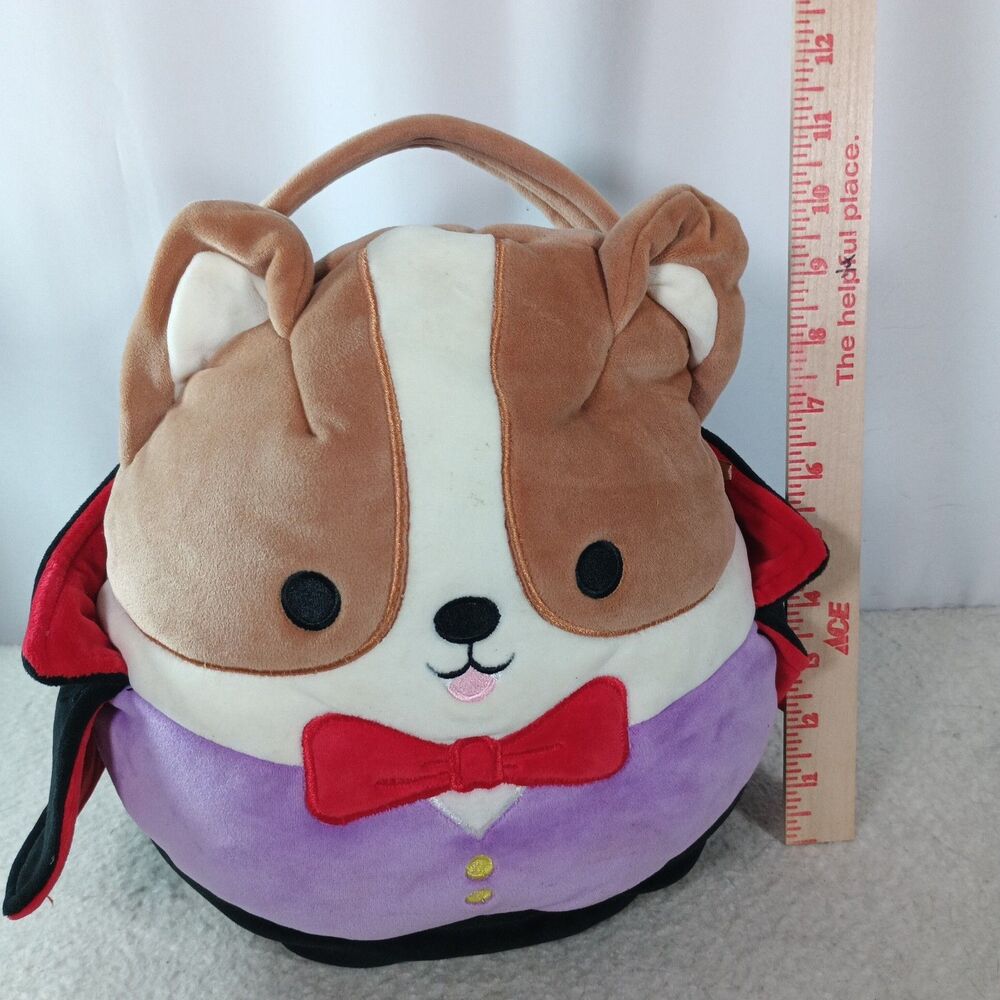 Squishmallows Reginald Vampire Corgi Treat Pail Halloween Candy Bucket 2024